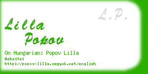 lilla popov business card